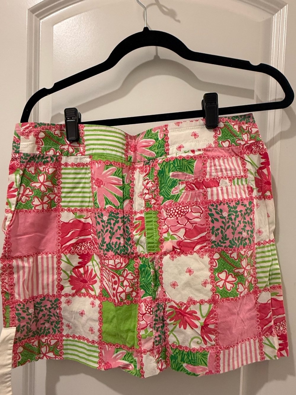Lilly Pulitzer Pink & Green Patchwork Midi Skirt